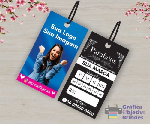 1.000 Tags Personalizadas - Logo - Contato - Redes Sociais