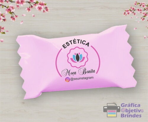 100 Balas Personalizadas com Logo Brindes e Lembrancinhas