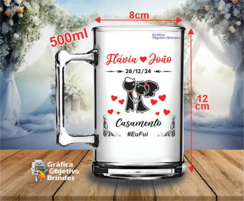 50 Canecas de Chopp Personalizadas para Casamento