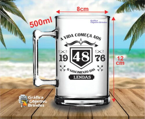 50 Canecas de Chopp Personalizadas para Aniversário