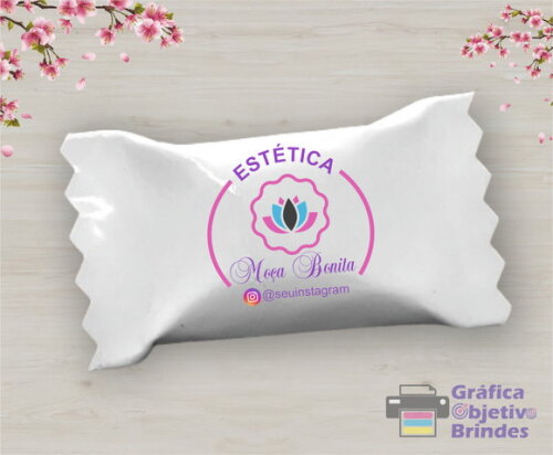 500 Balas Personalizadas com Logomarca para Brindes
