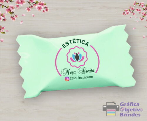 500 Balas Personalizadas com Logomarca para Brindes