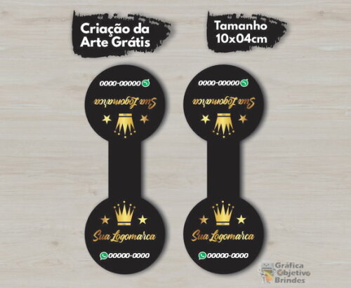 Adesivo Lacre Fecha Sacola Personalizado - 100 Unidades