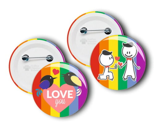 Botton - Broche Personalizado Lgbt - Gay - 3,5cm