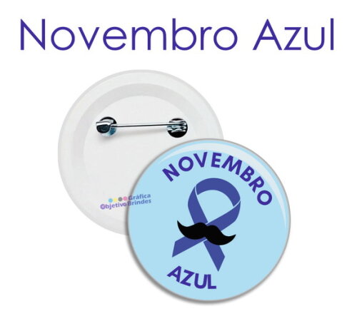 Botton Novembro Azul I Prevenção I Campanha