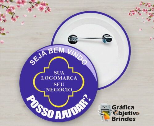 Botton Personalizado para Loja e Comércio Tamanho 5,5cm