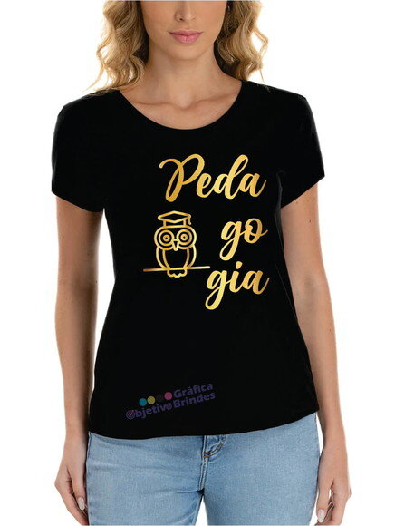 Camiseta Baby Look Personalizada Profissão Pedagogia