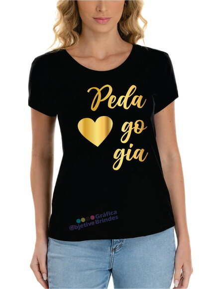 Camiseta Baby Look Personalizada Profissão Pedagogia