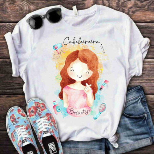 Camiseta Camisa Personalizada Profissão Cabeleireira