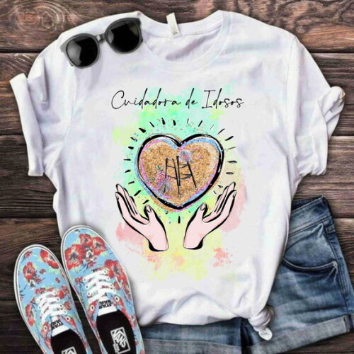 Camiseta Camisa Personalizada Profissão Cuidadora de Idosos