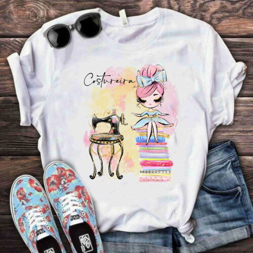Camiseta Camisa Personalizada Profissão Costureira