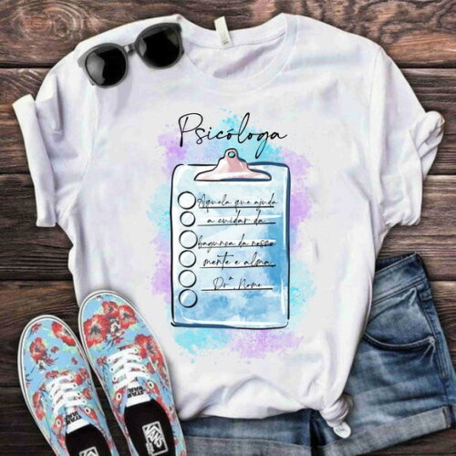 Camiseta Camisa Personalizada Profissão Psicóloga