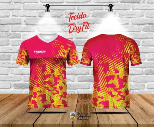 Camiseta Personalizada Total Frente e Costas - Arte Grátis