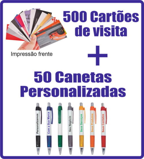 Cartão De Visita + Caneta Personalizada I Brindes I Logo