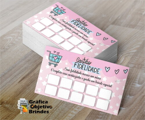 Cartão Fidelidade Personalizado - 100 Cartões