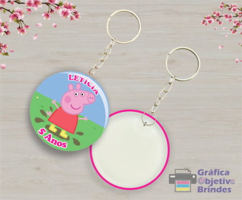 Chaveiro Personalizado Pepa para Lembrancinha Infantil
