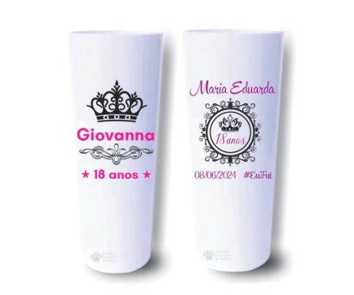 Copo Long Drink Personalizado 18 Anos (25 copos)