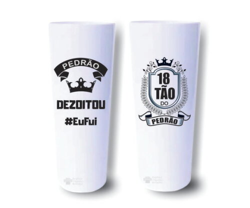Copo Long Drink Personalizado 18 Anos I 18tão (50 copos)