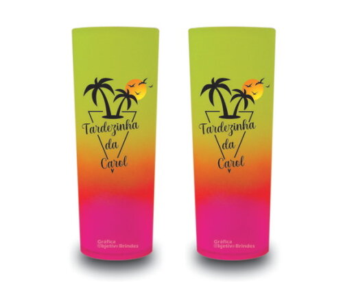 Copo Long Drink Personalizado Aniversário Tardezinha (100 copos)