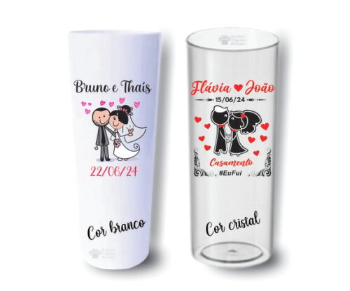 Copo Long Drink Personalizado Festa Casamento (50 copos)