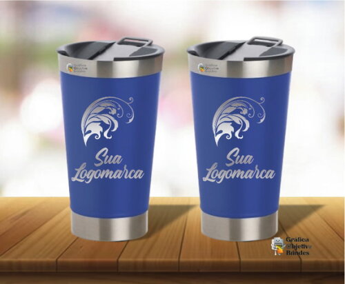Copo Térmico Personalizado 500ml com Tampa e Abridor