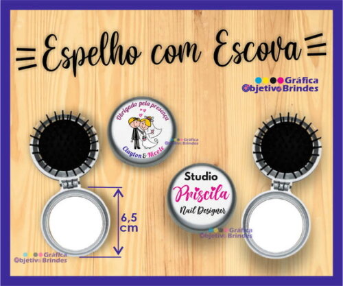 Espelho - Espelhinho De Bolsa Para Brindes E Lembrancinhas