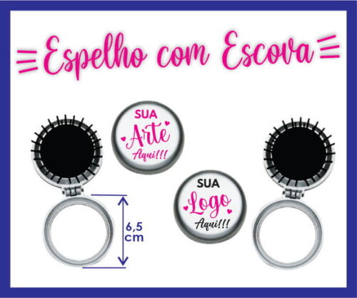 Espelho - Espelhinho De Bolsa Para Brindes E Lembrancinhas