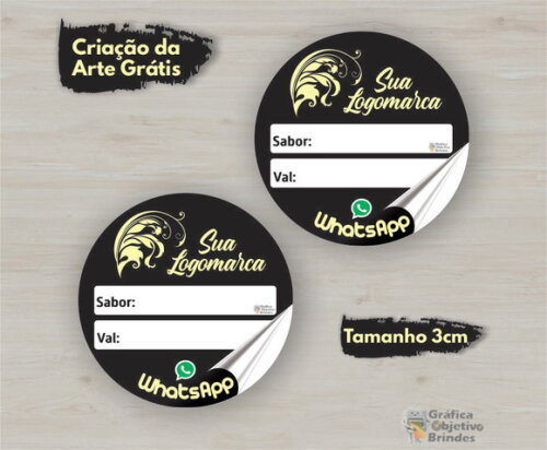 Etiqueta Adesiva Personalizada 3cm - 250 Unidades