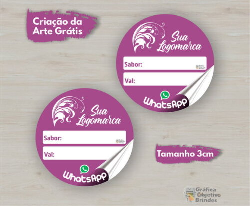 Etiqueta Adesiva Personalizada 3cm - 1.000 Unidades