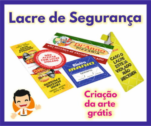 Lacre de Segurança Personalizado para Delivery - 3,5x10cm