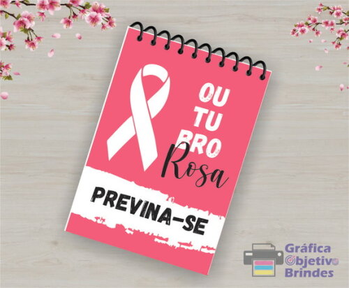 Lembrancinha Personalizada Bloquinho Outubro Rosa