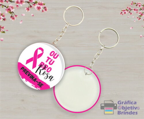 Lembrancinha Personalizada Chaveiro Outubro Rosa Brinde