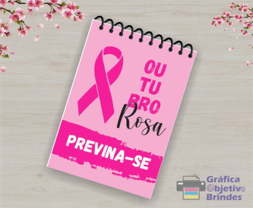 Lembrancinhas Personalizadas Bloquinho Outubro Rosa
