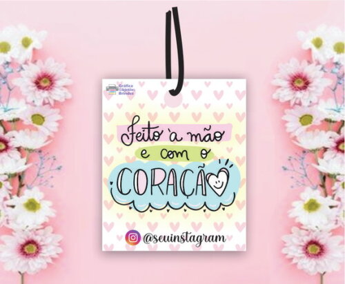 Tag para Embalagem I Tags Feito com Amor I Tag para Sacola