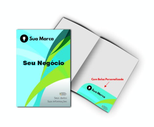 Pasta Contrato com Bolsa Personalizada - 25 Unidades