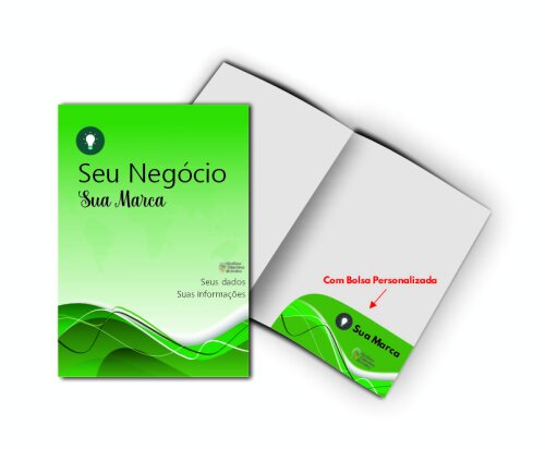 Pasta Contrato com Bolsa Personalizada - 50 Unidades