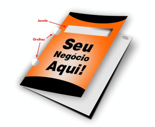 Pasta Personalizada com Orelha e Janela - 25 Unidades