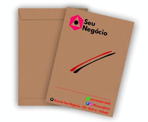 Envelope A4 Personalizado com Logomarca e Contato (50 unidades)