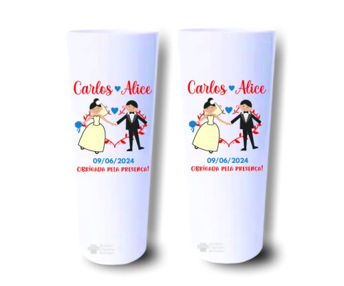 Copo Long Drink Personalizado Festa Casamento (50 copos)