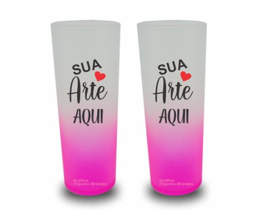 Copo Long Drink Degradê Personalizado - Lembrancinhas e Presentes (25 copos)