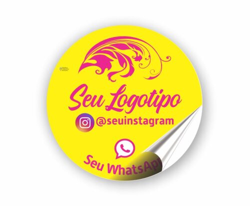 Adesivo Redondo Etiqueta Personalizada com Seu Logotipo (1.000 adesivos 5cm)