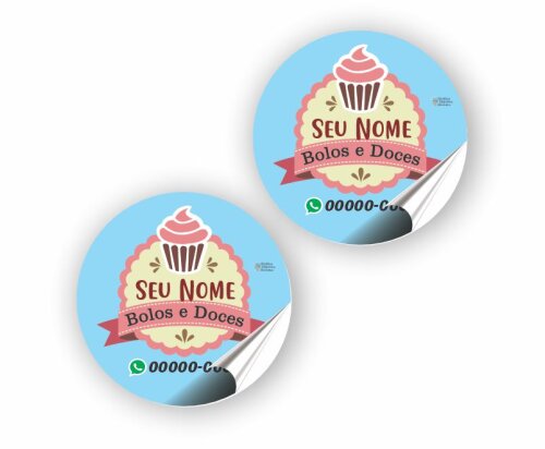 Etiqueta - Adesivo Personalizado Com Logomarca 3cm - 1.000 Unidades