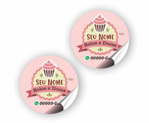 Etiqueta Personalizada - Adesivo Personalizado 3cm - 100 Unidades
