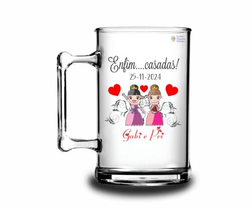 Caneca de Chopp Personalizada para Casamento Lgbtqia+