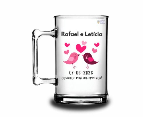 Canecas de Chopp Personalizadas para Lembrancinhas e Brindes de Casamento