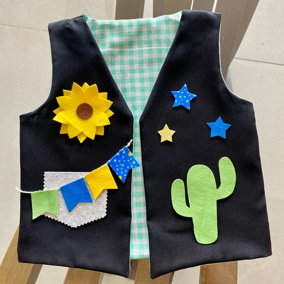 Colete Infantil Look Junino Quadrilha São João