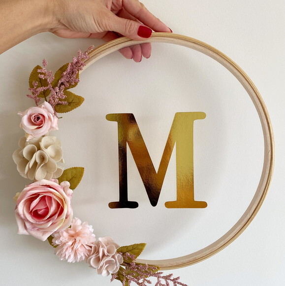Guirlanda Floral Personalizada Exclusiva c/ Nome