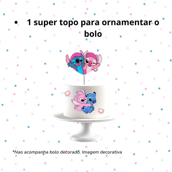 Kit Festa Personalizada Stitch Angel Mesversario Aniversário