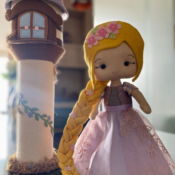 Kit Rapunzel e Sua Torre para Decoração - Pronta Entrega!