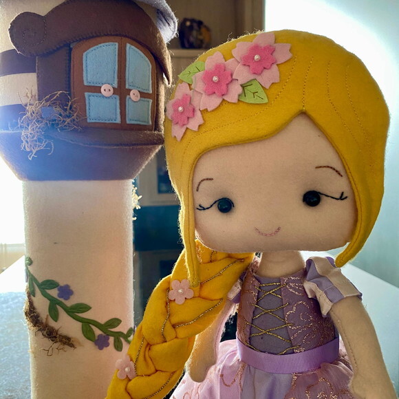 Kit Rapunzel e Sua Torre para Decoração - Pronta Entrega!